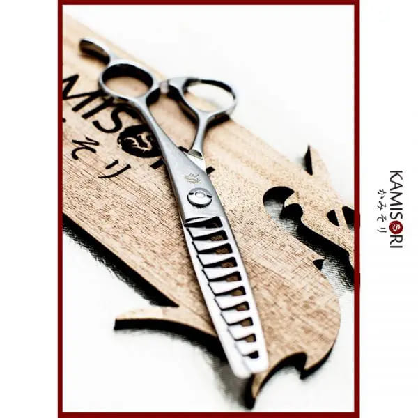 Kamisori Samurai Damascus thinning shears