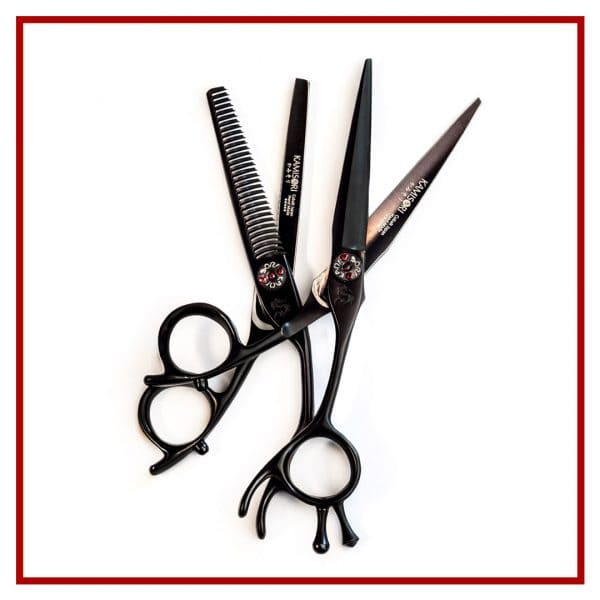 Kamisori Black Diamond III shears set